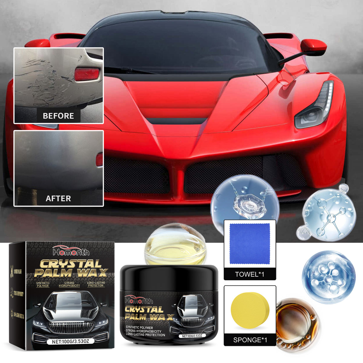 Car Scratch Polishing Paste for Glossy Paint Repair