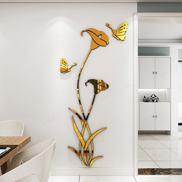 3D Floral Wall Stickers for a Vivid Feature Wall