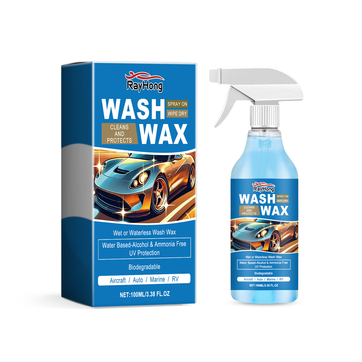 Car Polish Spray for Glossy Paint Protection & Care
