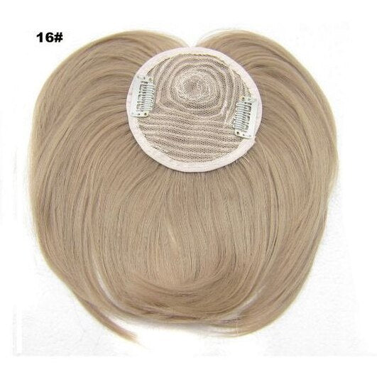 Clip In Bangs Synthetic — Blunt Fringe Hairpiece in 9+
