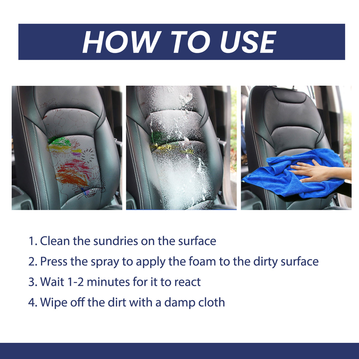 Car Interior Foam Cleaner for Seats and Dashboards