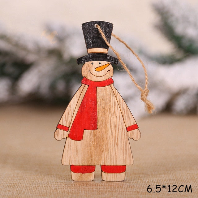 Wooden Christmas Tree Ornament Woodland Centerpiece