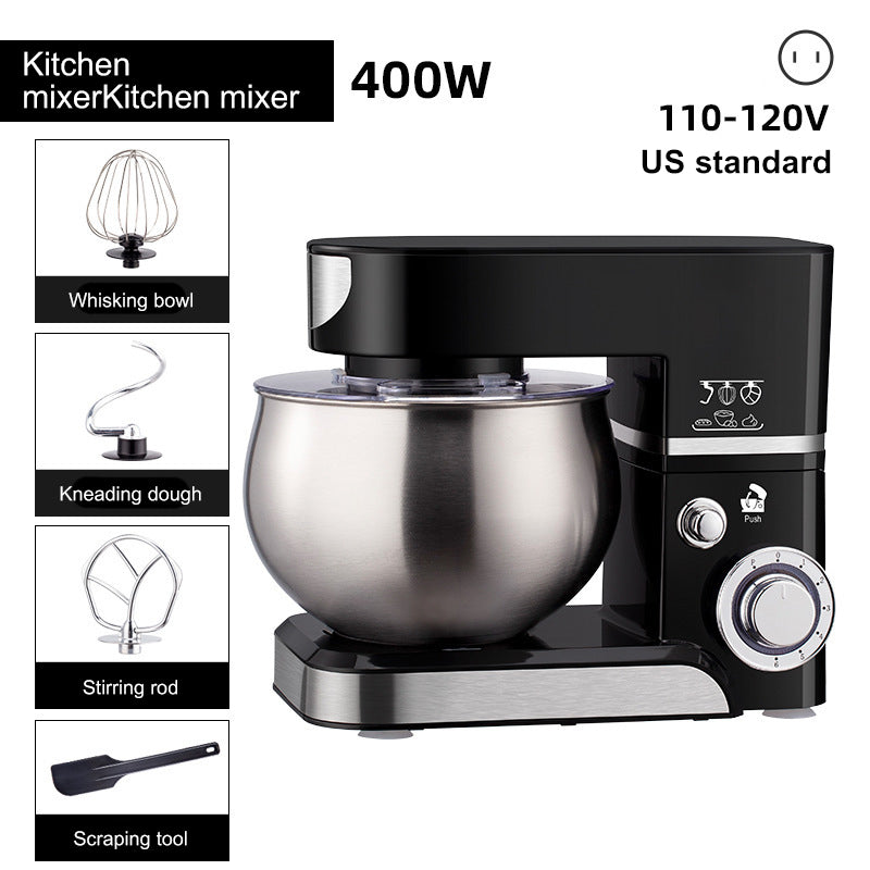 400W Stand Mixer: 6 Speeds for Dough, Eggs and Batter