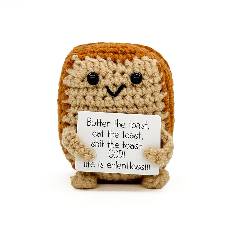 Handmade Knitted Gift Doll With Heartfelt Message