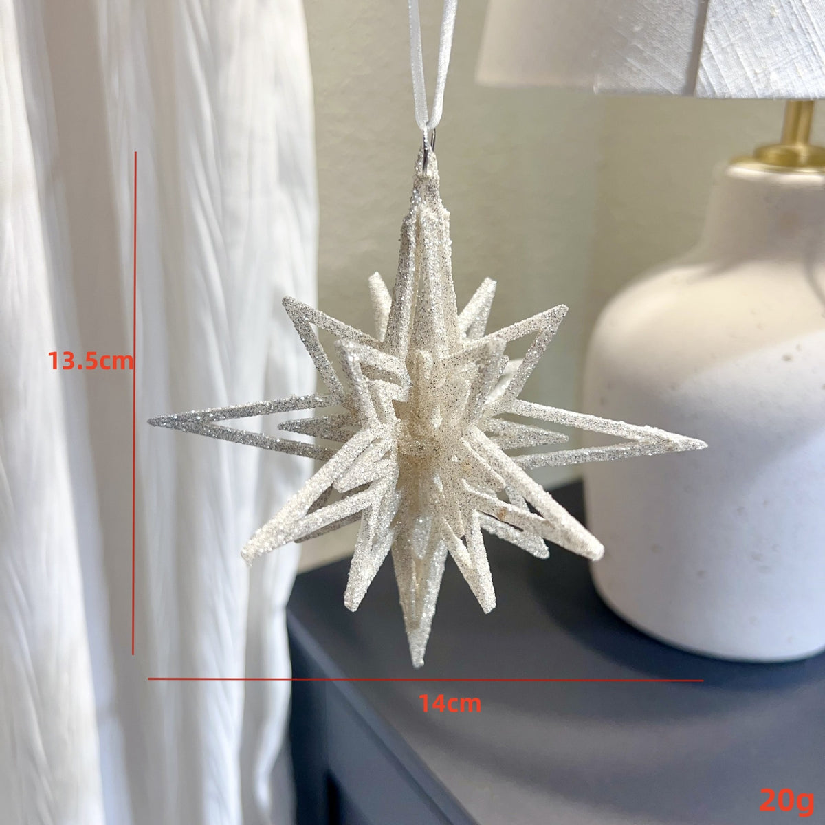 Christmas Tree Ornaments: Nordic Silver Sparkle Decor