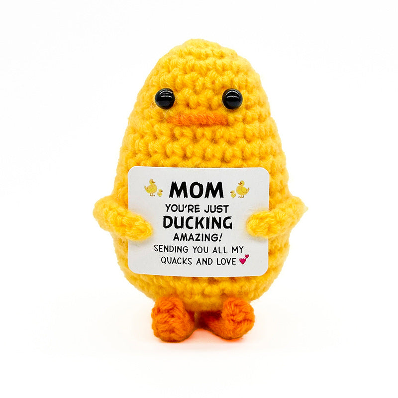 Handmade Knitted Gift Doll With Heartfelt Message