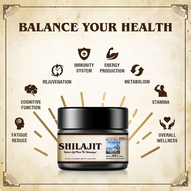Shilajit Resin — 600mg Pure Himalayan Mineral Support