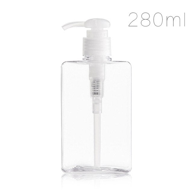 Refillable Square Lotion Pump Bottle for Bathroom Storage