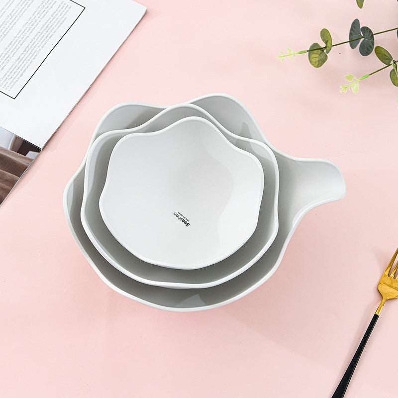 Petal Rim Snack Bowl Set for Coffee Tables and Desks