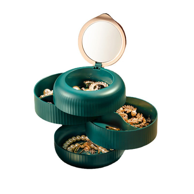 Rotating Jewelry Box for Dressing Table, 4 Tiers