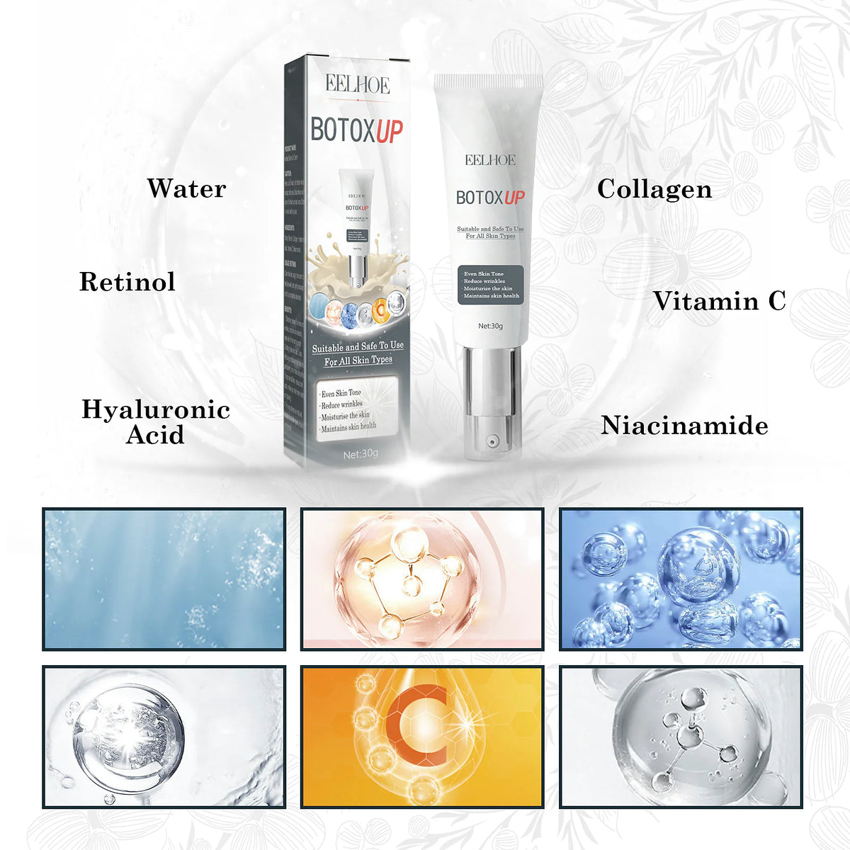 EELHOE Facial Fine Line Relief Lotion — Firm, Smooth