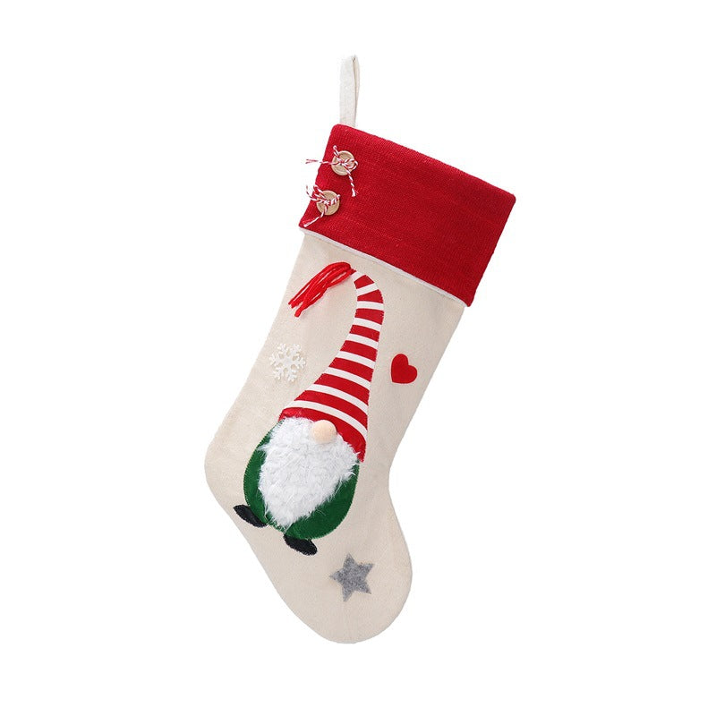 Faceless Santa Stocking Plush Christmas Mantel Decoration