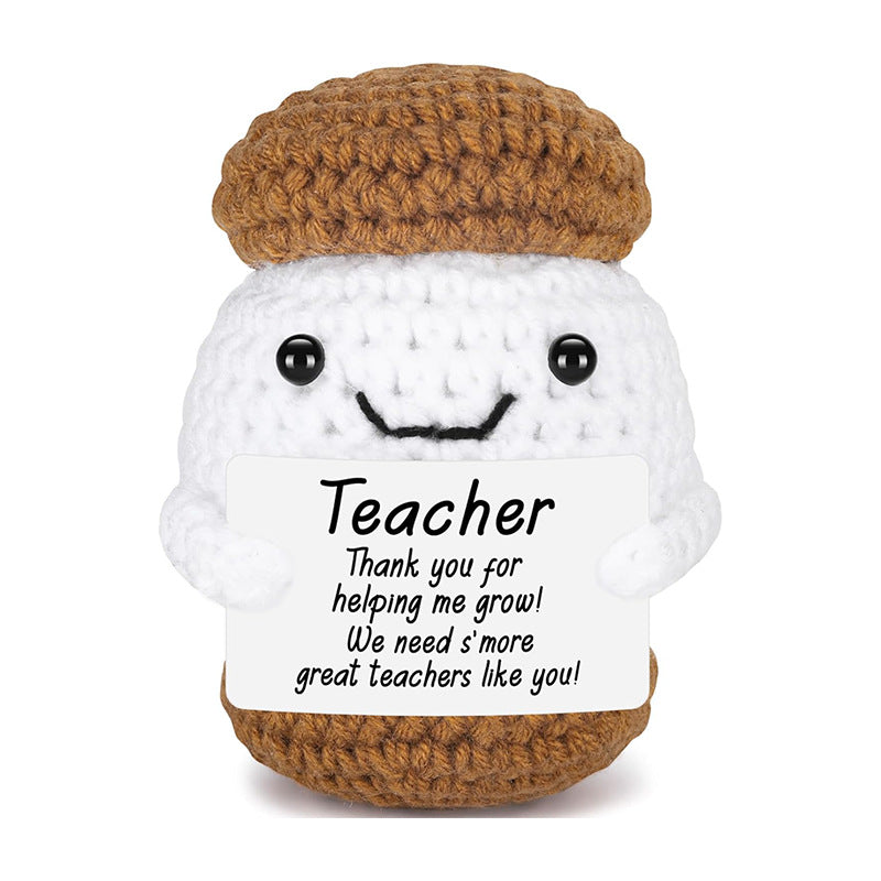 Handmade Knitted Gift Doll With Heartfelt Message