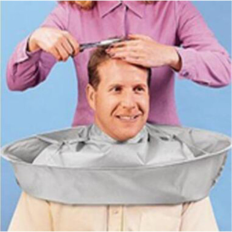 Hair Cutting Cape With Catch Basin for Cleaner Trims
