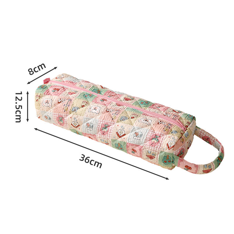 Padded Hair Dryer Storage Bag, Quilted Cotton Travel Case