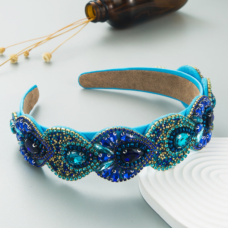 Crystal Hair Hoop Headband for Baroque Glamour Looks