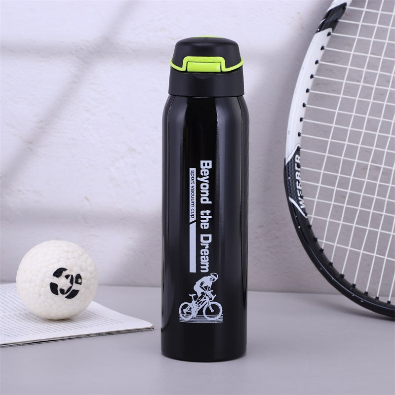 Insulated Sports Water Bottle with Flip Spout & Handle