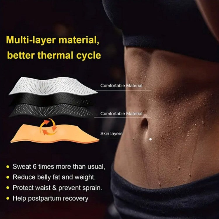 Waist Trainer Belt – 6x Sweat, Hourglass Shape & Belly Fat