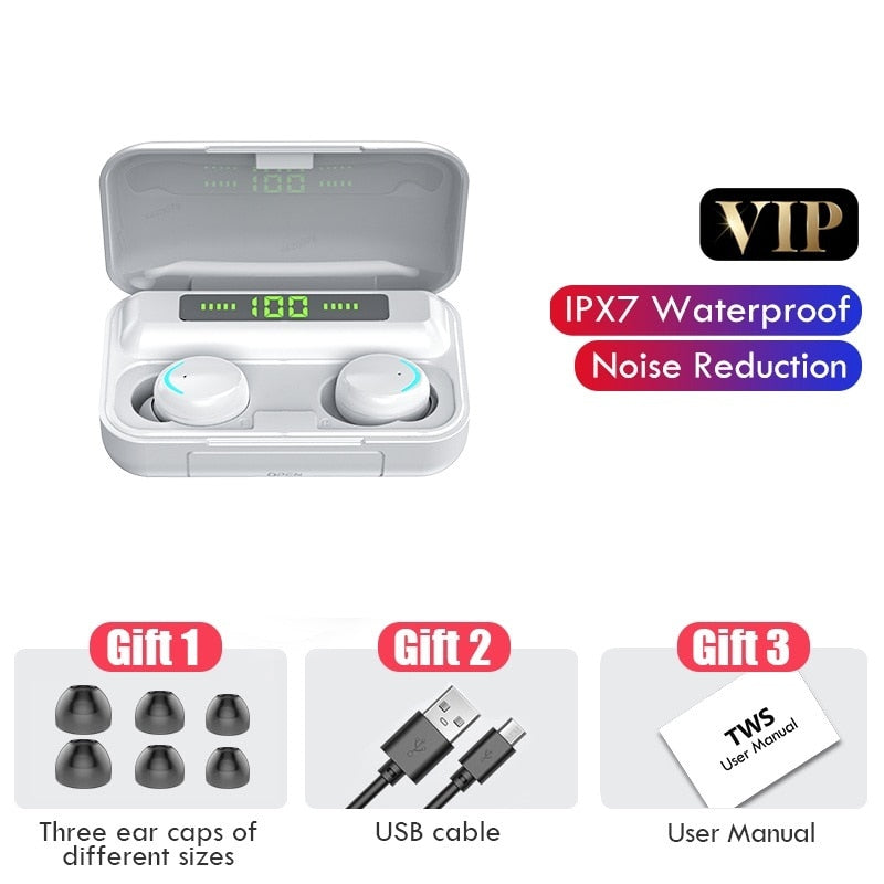 Wireless Earbuds with Charging Case & Phone Charger