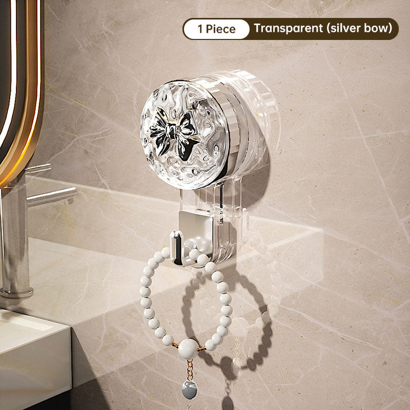 Clear Suction Cup Bathroom Hook, No-Drill Towel Hook