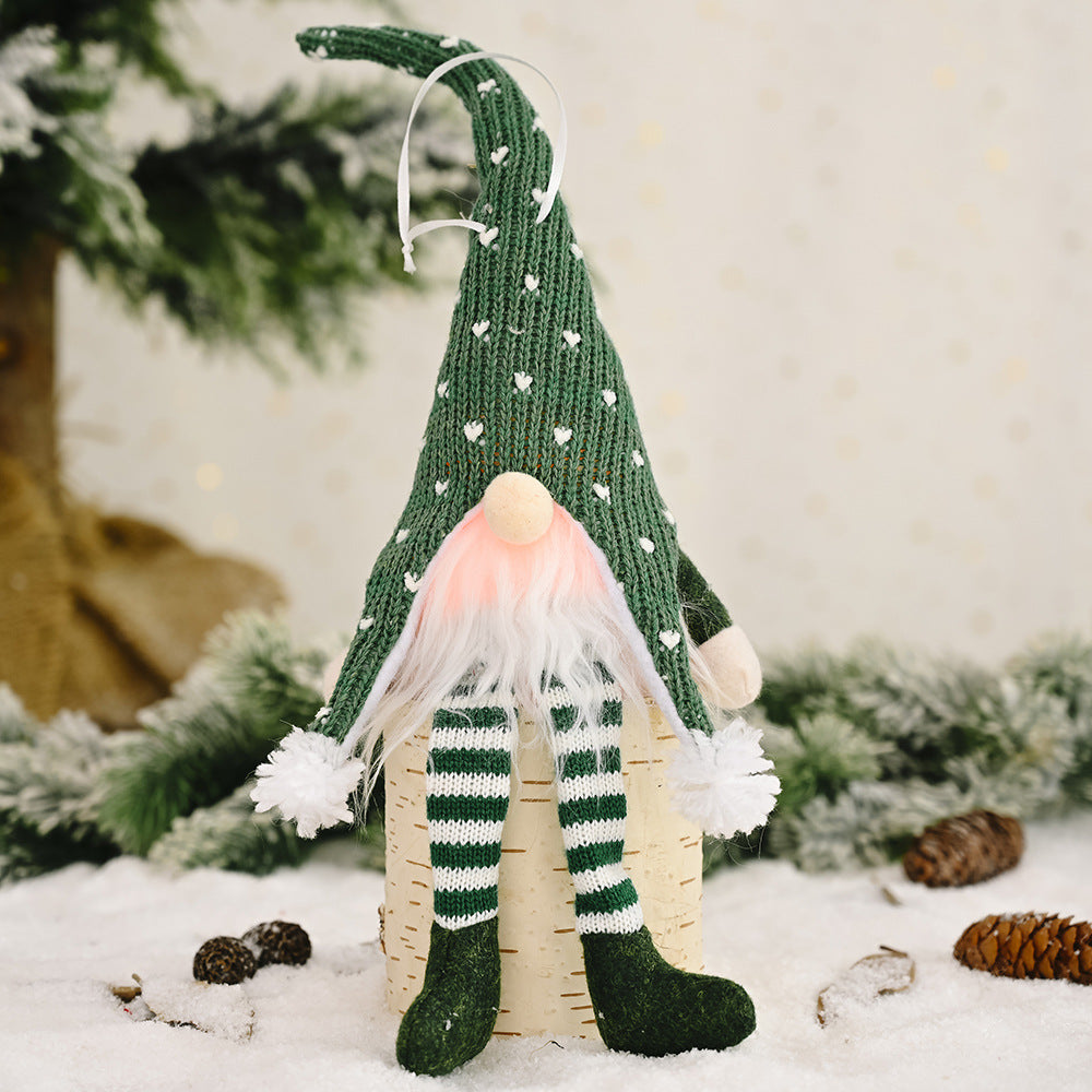 Christmas Gnome Hanging Ornament with Dangling Legs