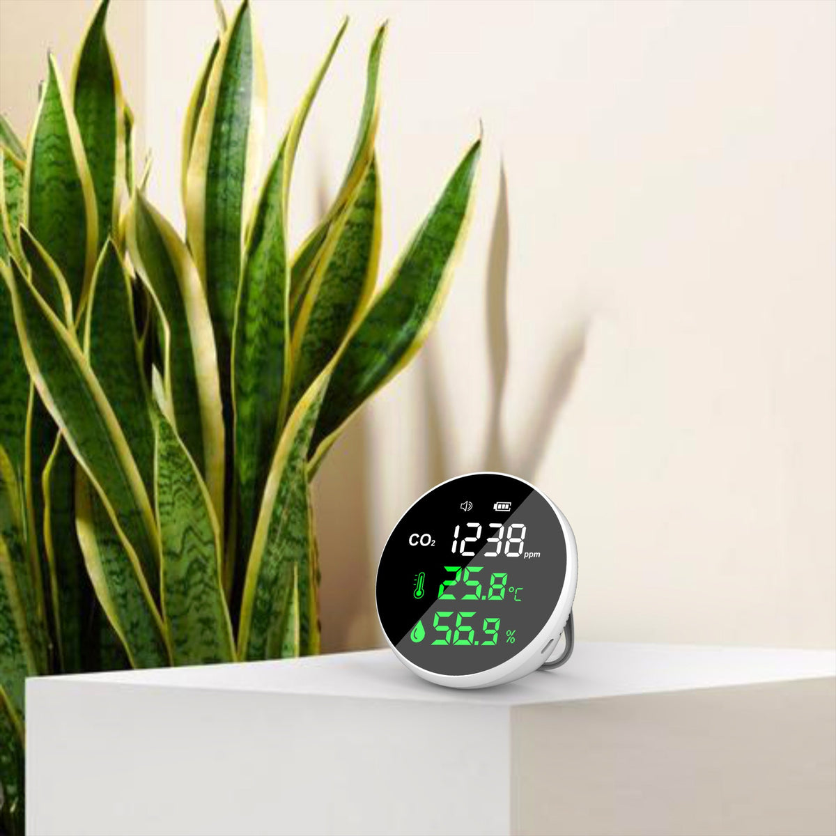 CO2 Monitor for Indoor Air Quality, Temp & Humidity