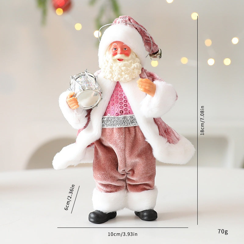 Plush Santa Christmas Ornaments for Festive Displays