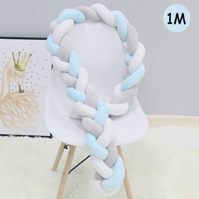 Braided Baby Bed Bumper for Cozy Nursery Bed Decor
