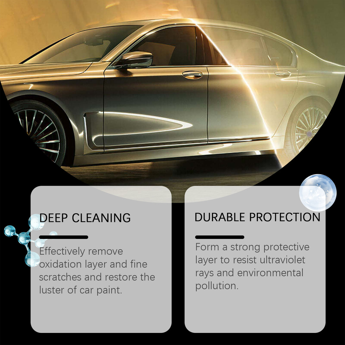 Auto Polishing Spray for Glossy Paint & UV Protection