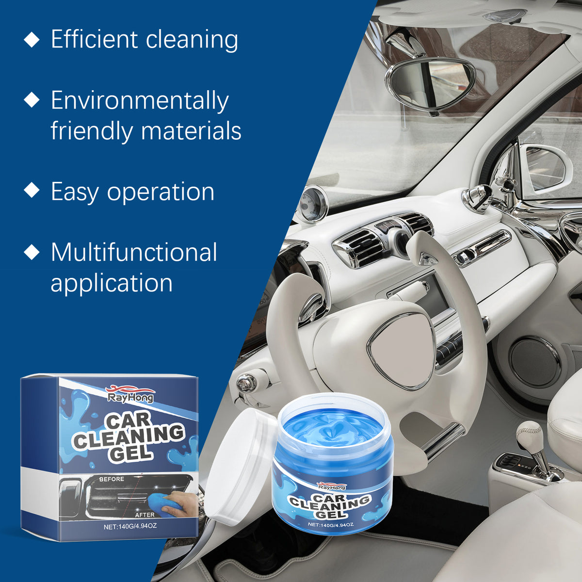 Automotive Cleaning Gel for Dust-Free Interior Gaps