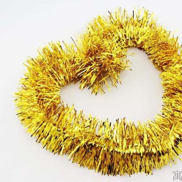 2M Colorful Tinsel Garland for Festive Decorating