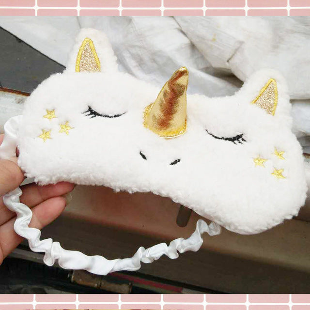 Unicorn Sleep Mask — 3D Plush Light Blocking for Magical Sleep