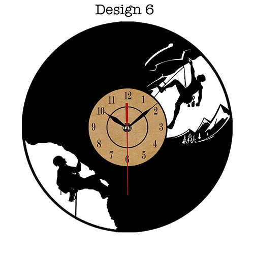 Vinyl Record Wall Clock for Adventure-Inspired Decor