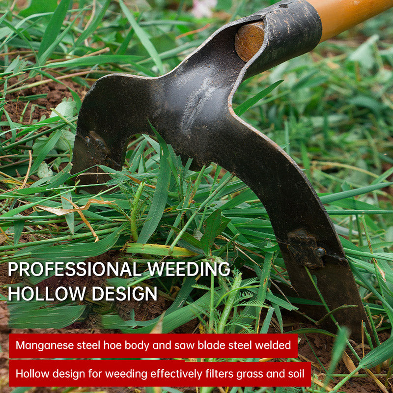 Weeding Hoe with Saw-Blade Steel Head for Vegetable Beds