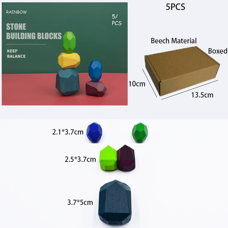 Wooden Stacking Stones for Screen-Free Creative Play