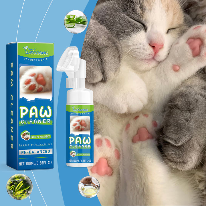 Dog Paw Cleaner Foam With Built-In Brush For Soft Paws
