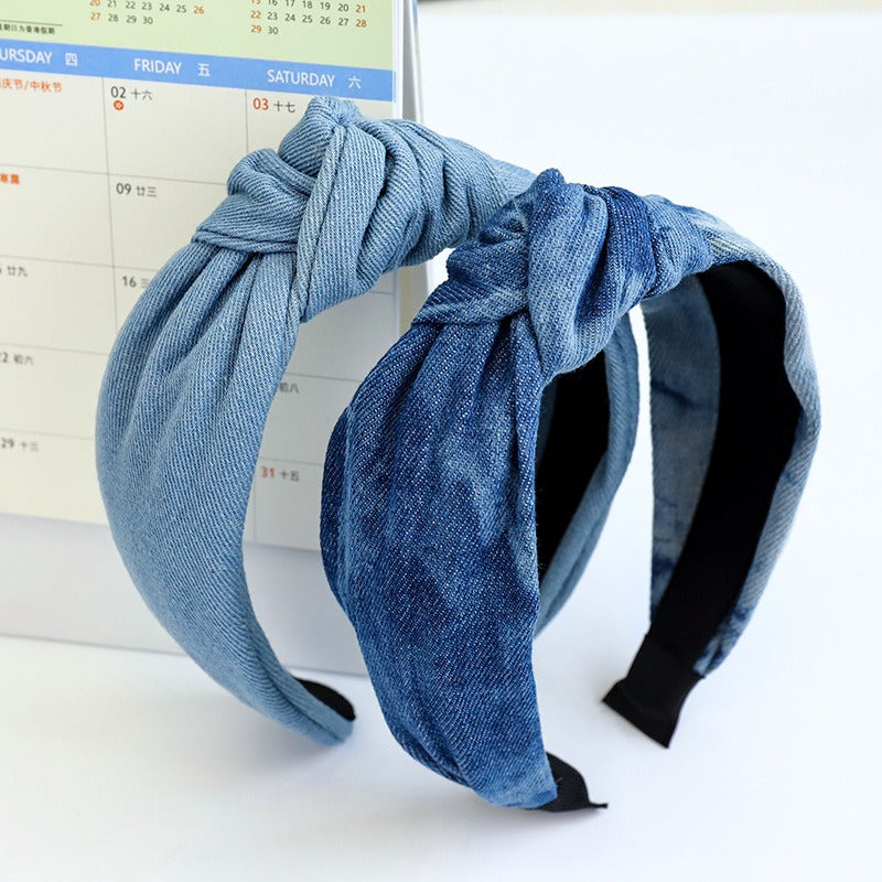 Denim Knot Headband for Effortless Everyday Styling