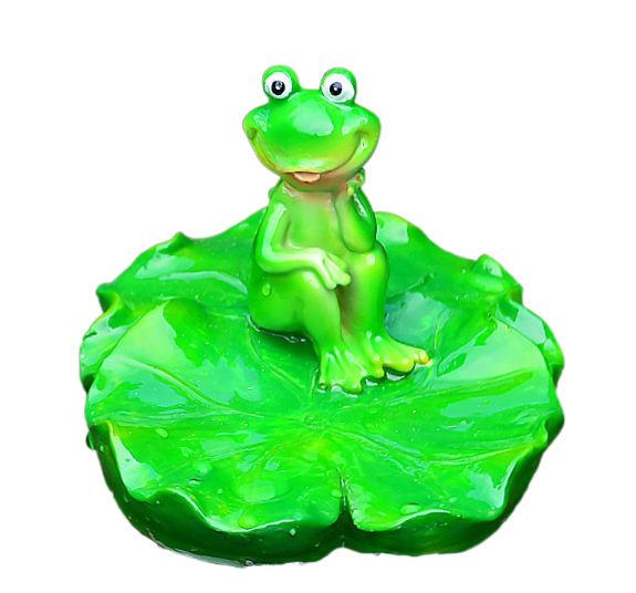 Floating Frog Lily Pad Pond Decor for Fountains & Ponds