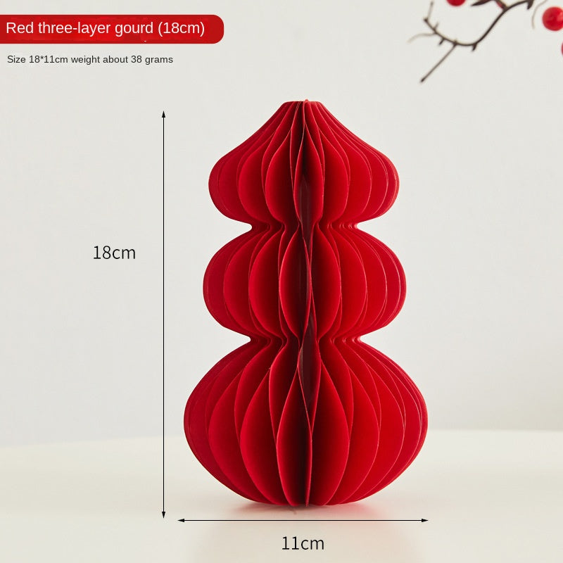Paper Folding Gourd Ornament for Festive Home Decor