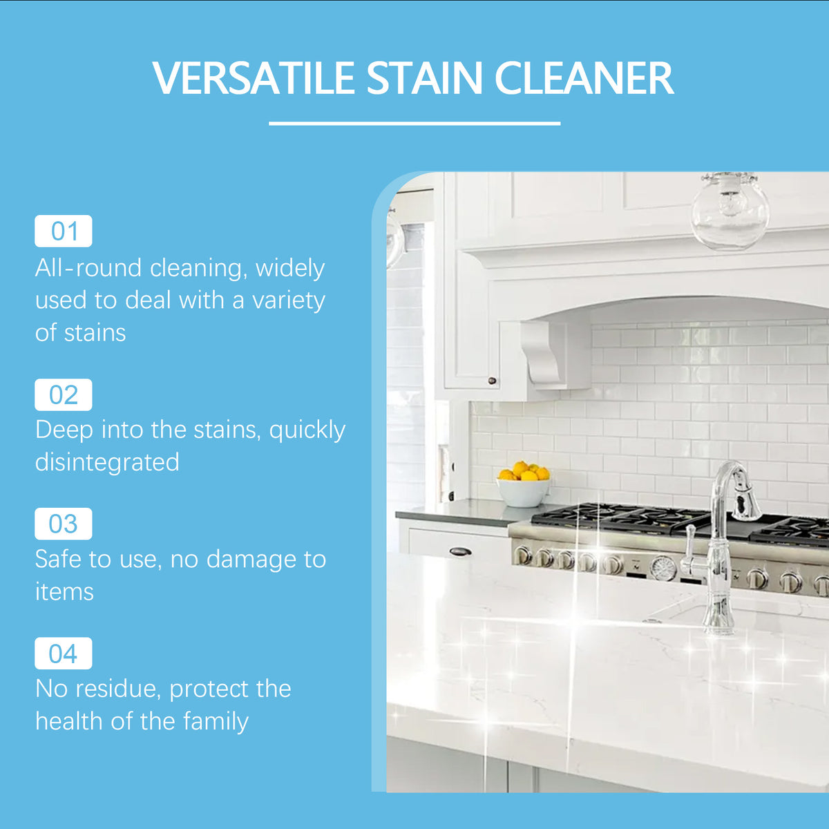 Multi-Purpose Cleaner for Kitchen Oil & Bathroom Dirt