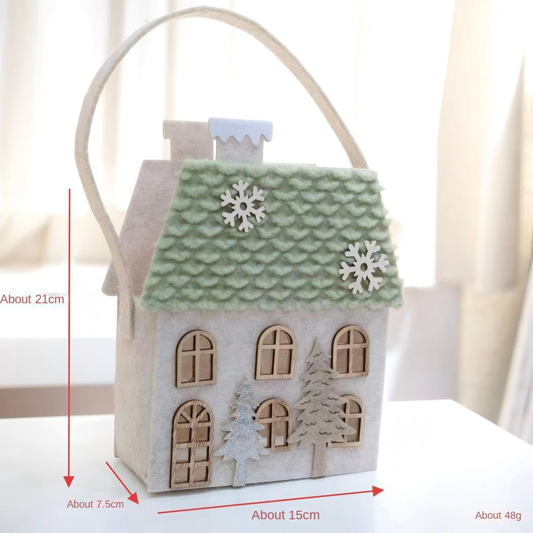 Christmas Felt Handbag – Whimsical Jade Green House