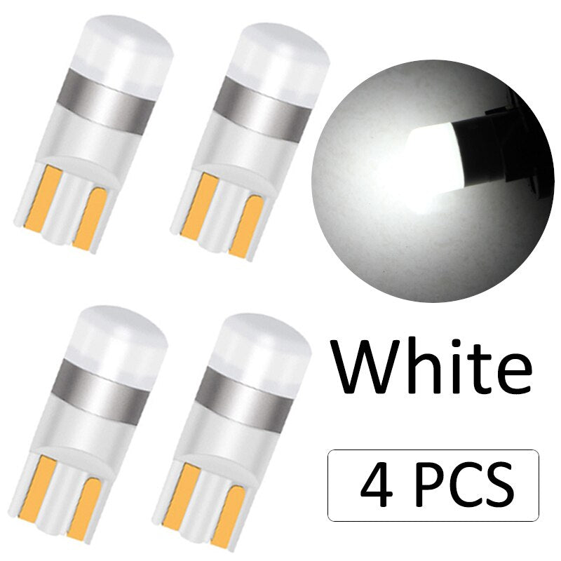 194 LED Bulb — T10 W5W 3030 10‑Pack Brighter Interior Light