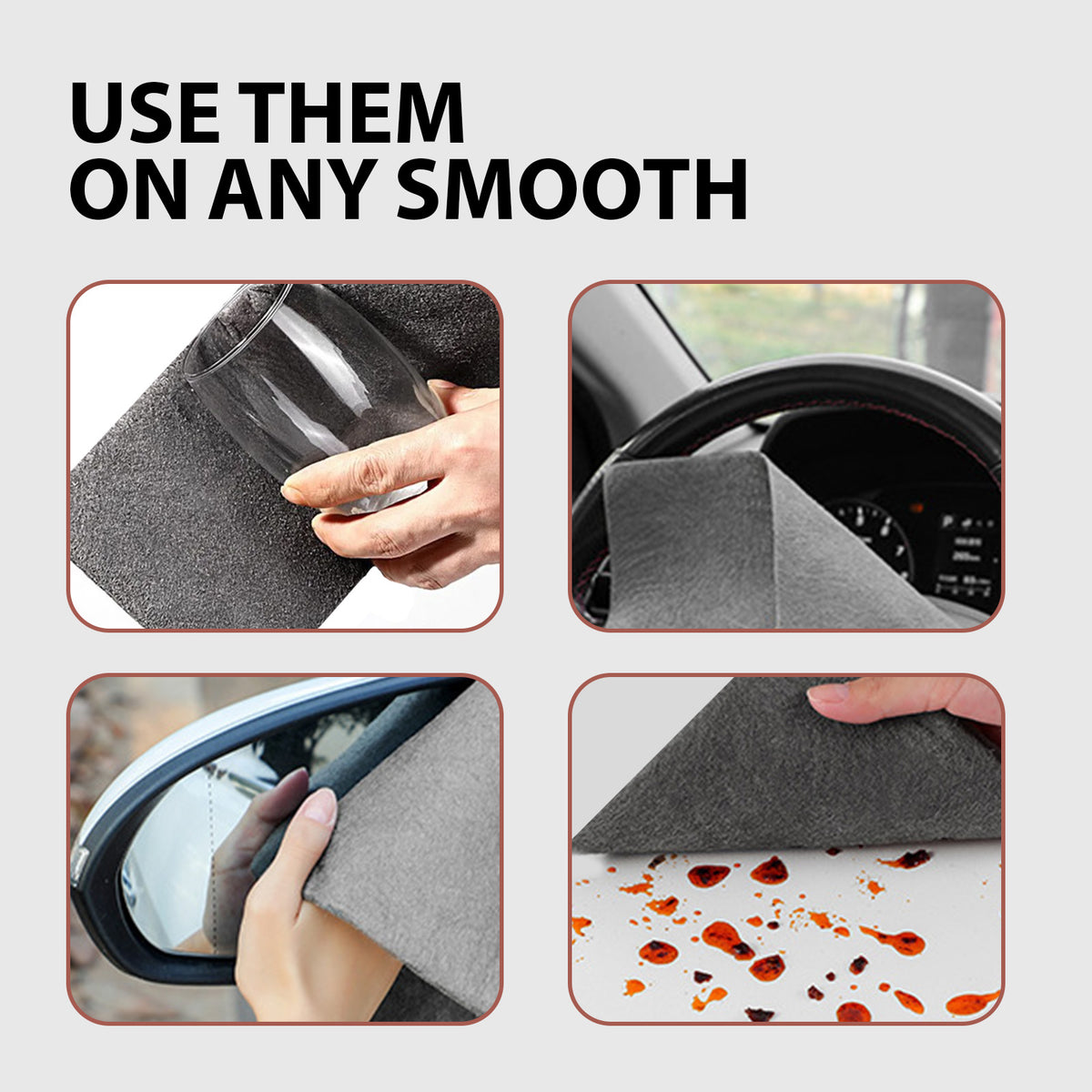 Microfiber Glass Cleaning Cloths For No-Lint Wipes