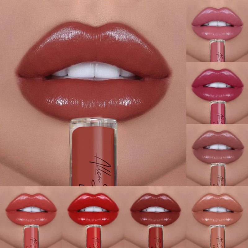Nude Shiny Glitter Lip Gloss — Long-Lasting Liquid Glaze