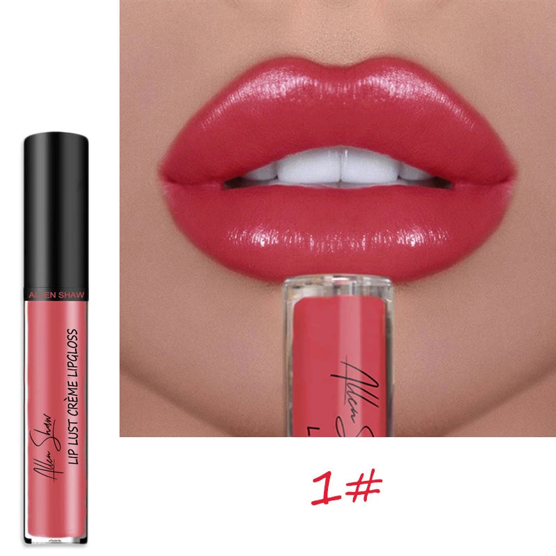 Nude Shiny Glitter Lip Gloss — Long-Lasting Liquid Glaze
