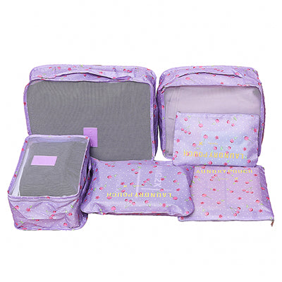 6-Piece Packing Cubes Set for Organized Travel Luggage