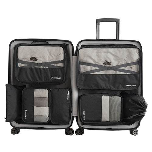 7 Piece Packing Cube Set for Organised Travel Luggage
