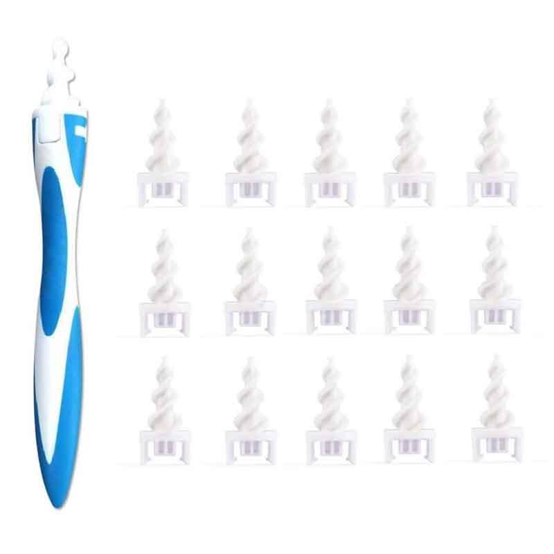 Ear Cleaner Kit — 16 Replaceable Spiral Tips for Safe Ear