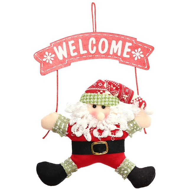 Santa Claus Door Hanging Christmas Welcome Decoration
