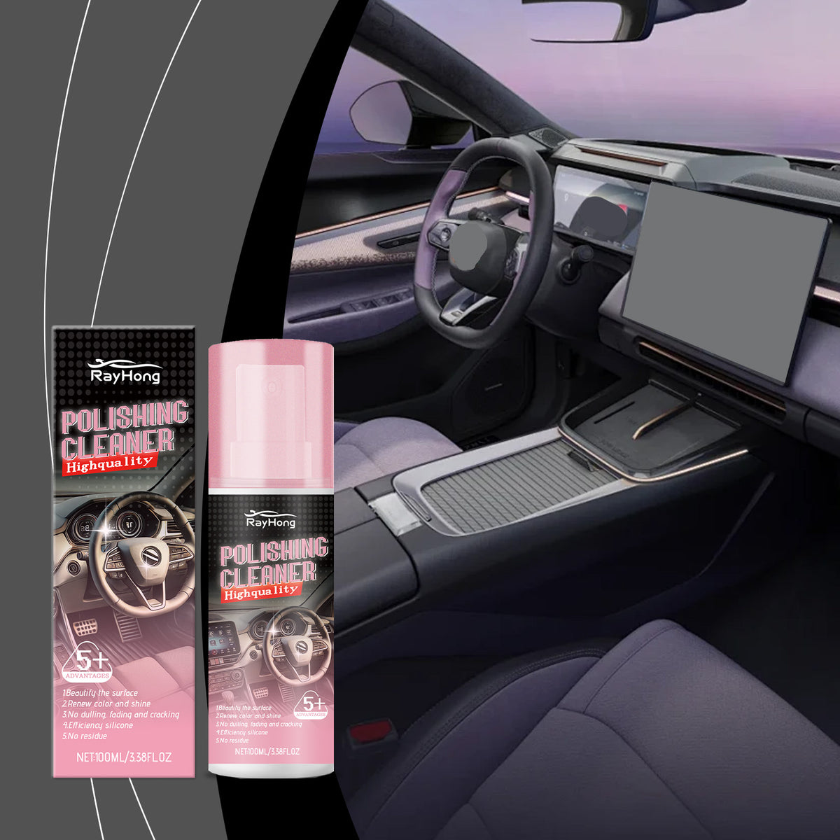 Automotive Interior Cleaner for Leather & Dashboards